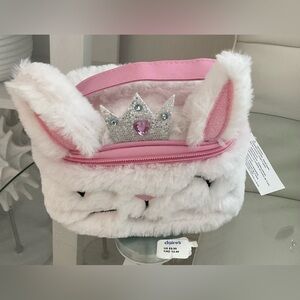 Claire's Pink and White Bunny Plush Bag NWT!